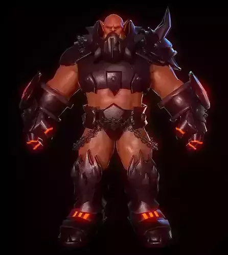 Blackrock Clan - Orc from World of Warcraft Low-poly 3D model