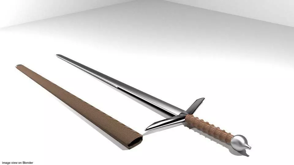 Sword - Scottish Claymore 3D model_0