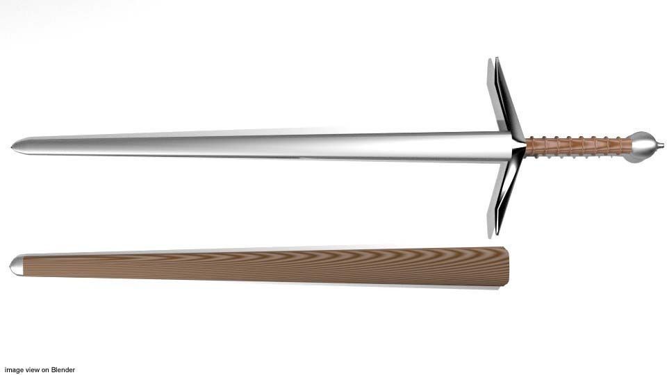 Sword - Scottish Claymore 3D model_1