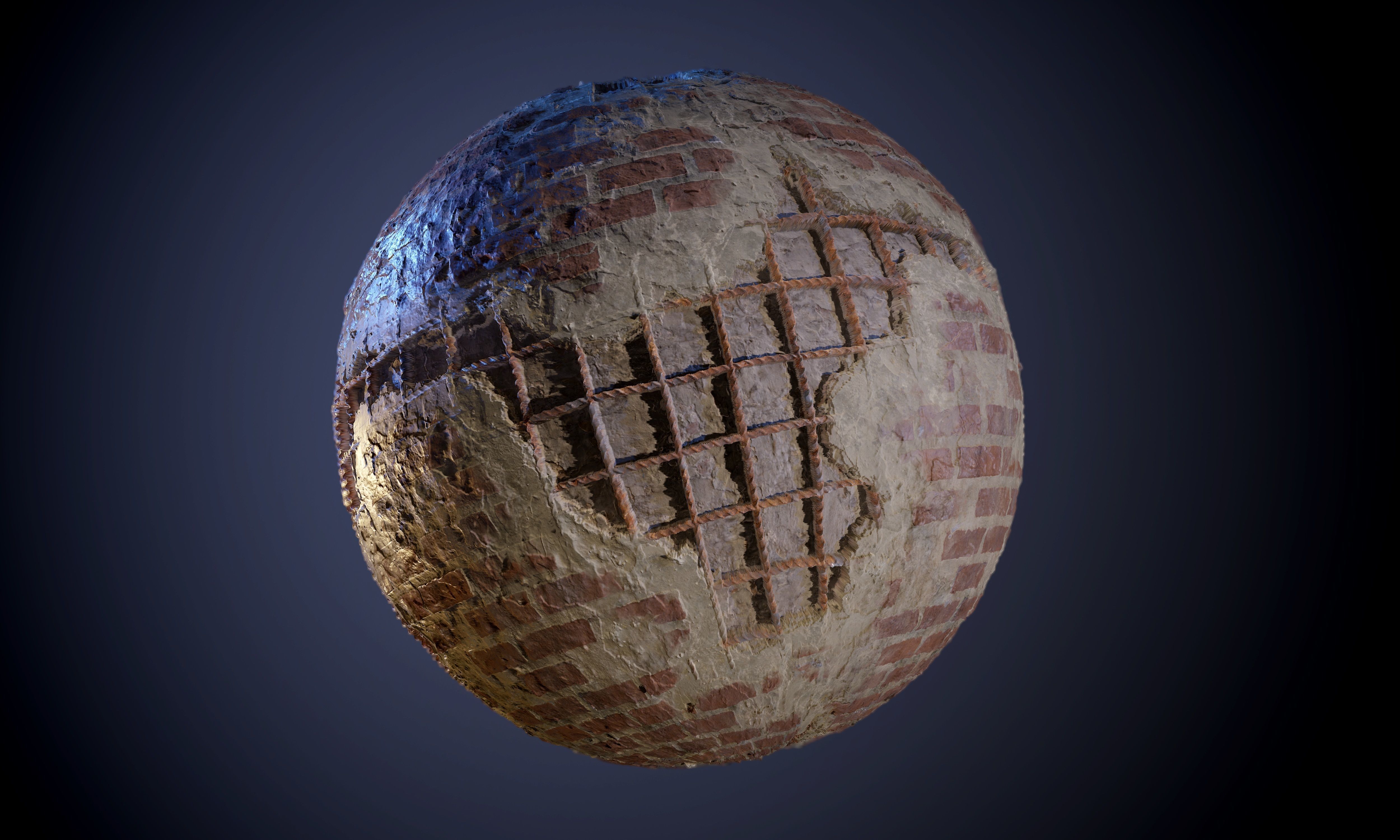 30 Brick Concrete Walls Seamless PBR Textures Texture_6