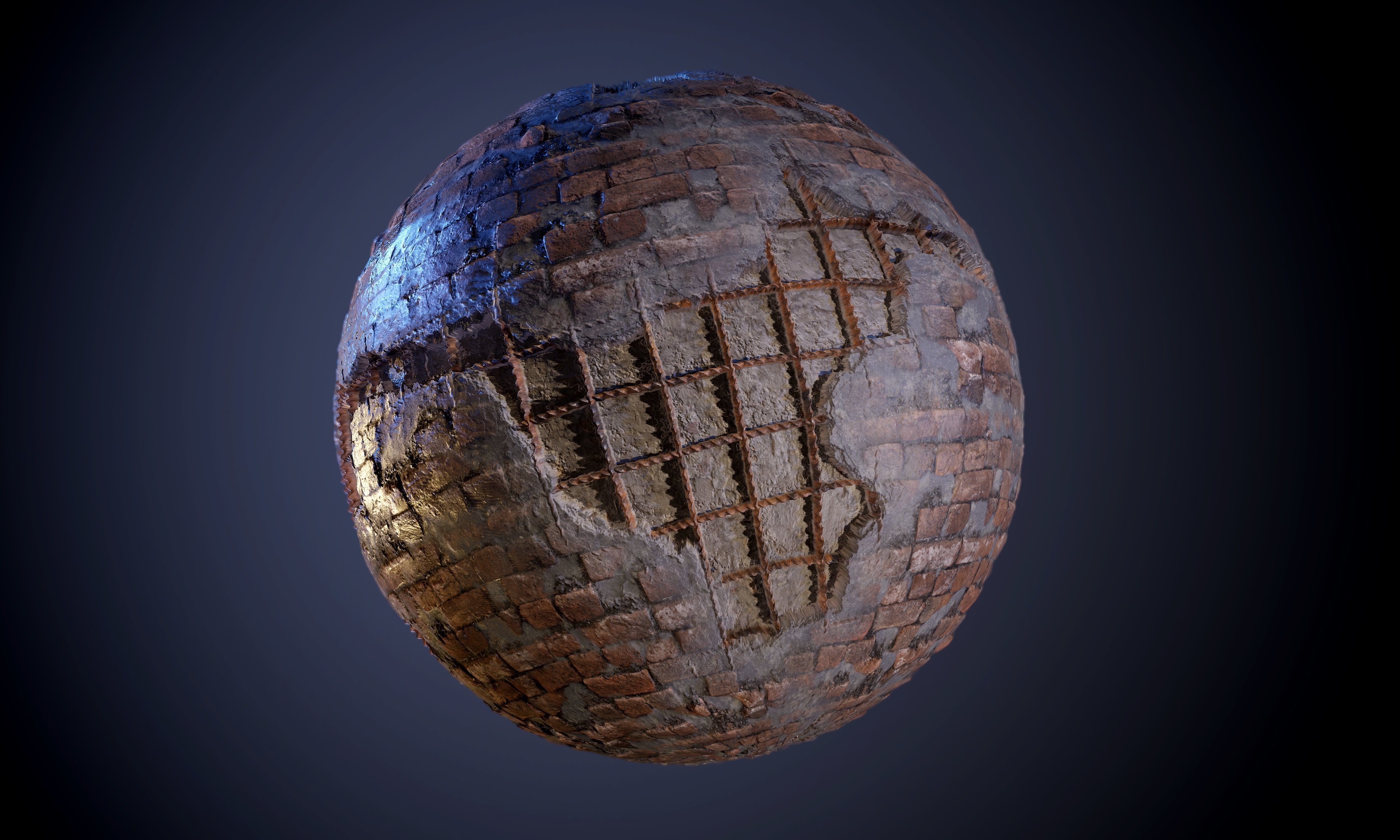 30 Brick Concrete Walls Seamless PBR Textures Texture_8