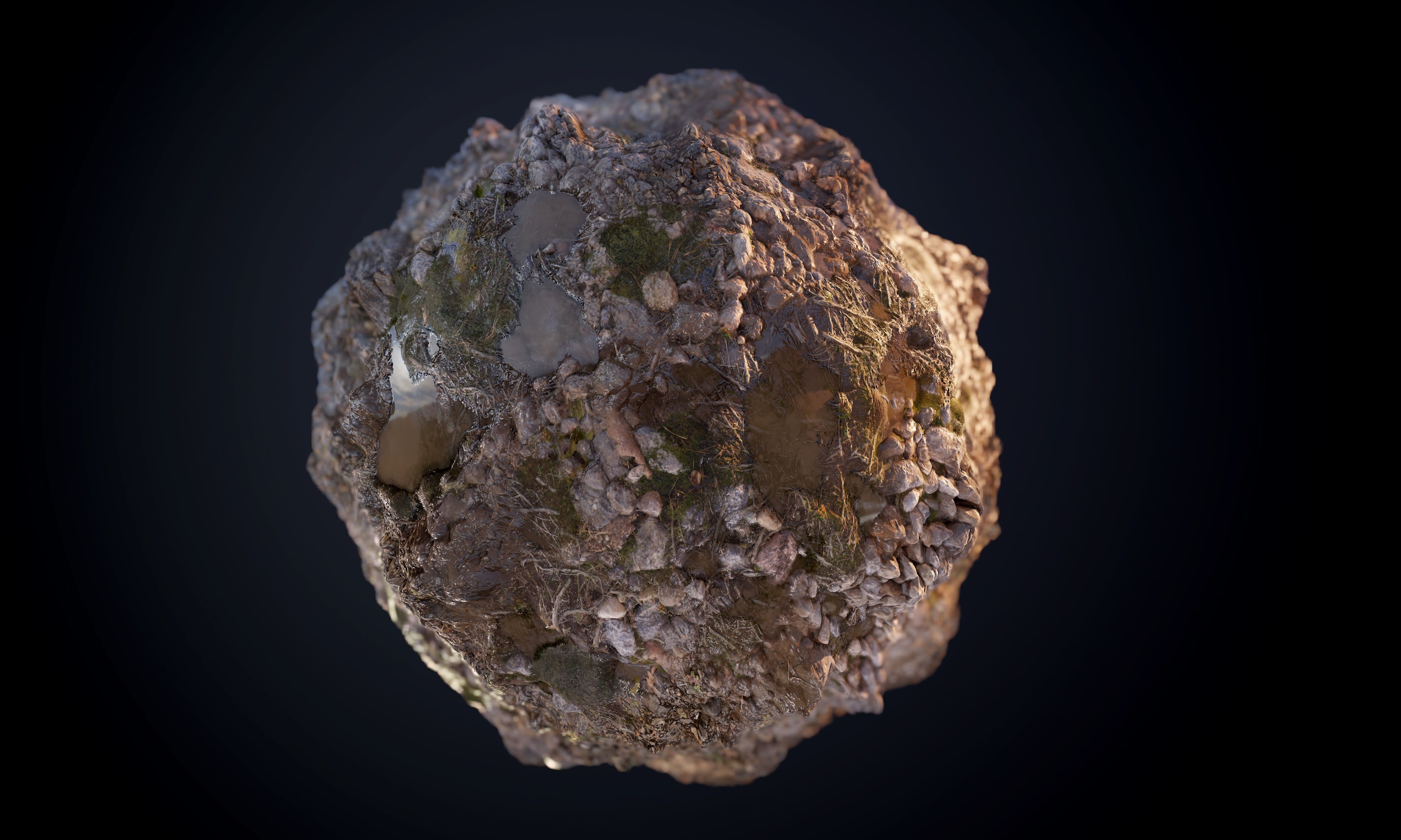 Stone River Bed Seamless PBR Texture Pack  Texture_1