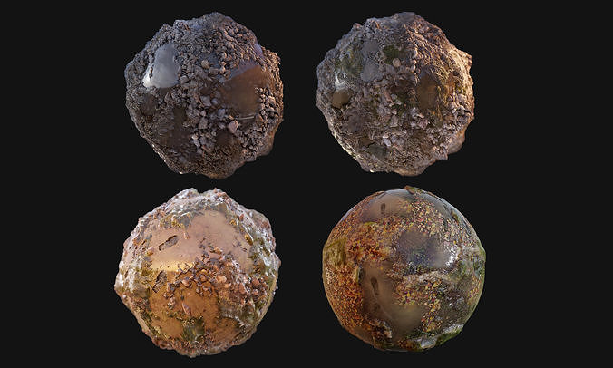 Stone River Bed Seamless PBR Texture Pack  Texture
