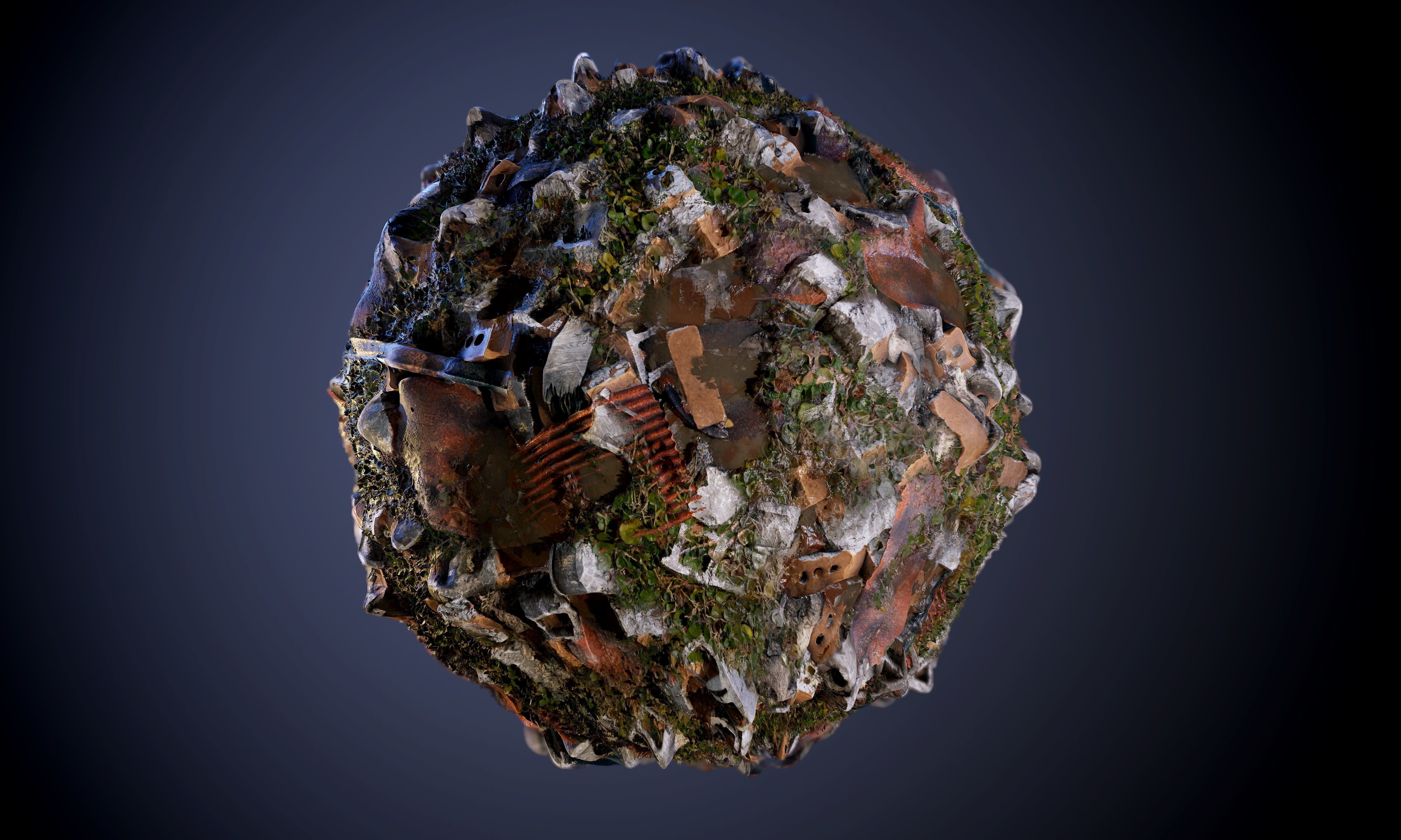 Rubble Brick Concrete Seamless PBR Texture Pack Texture_1