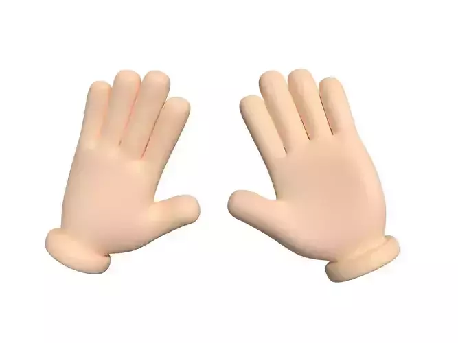 Cartoon Hand Icon - Stop Sign