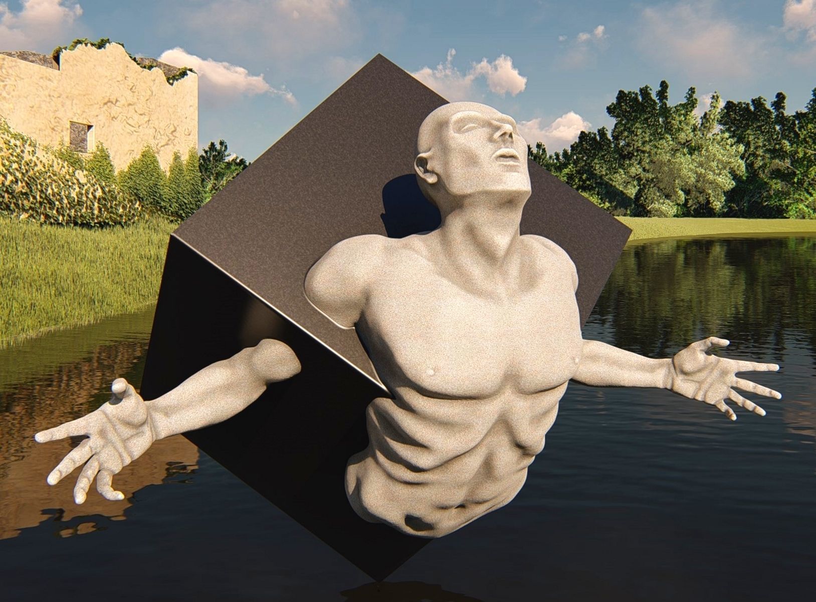 Sculpture - The Struggle of Creation 3D model_3