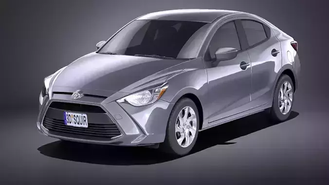 Toyota Yaris sedan 2017 VRAY 3D model