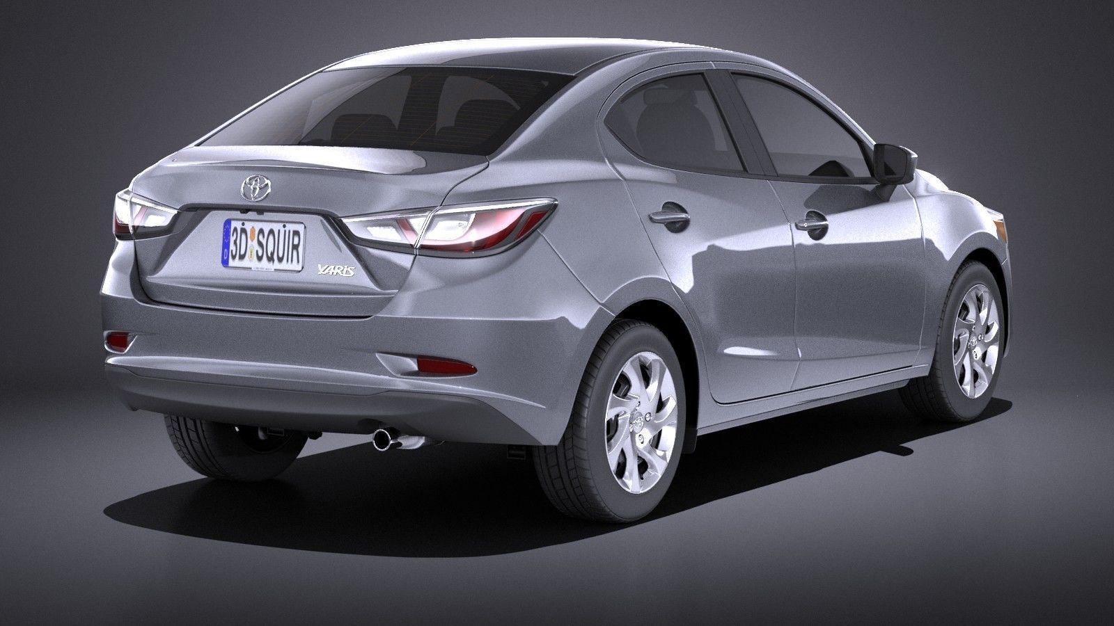 Toyota Yaris sedan 2017 VRAY 3D model_5
