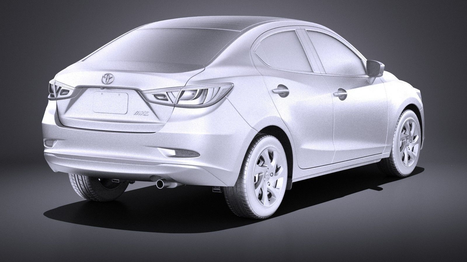 Toyota Yaris sedan 2017 VRAY 3D model_11