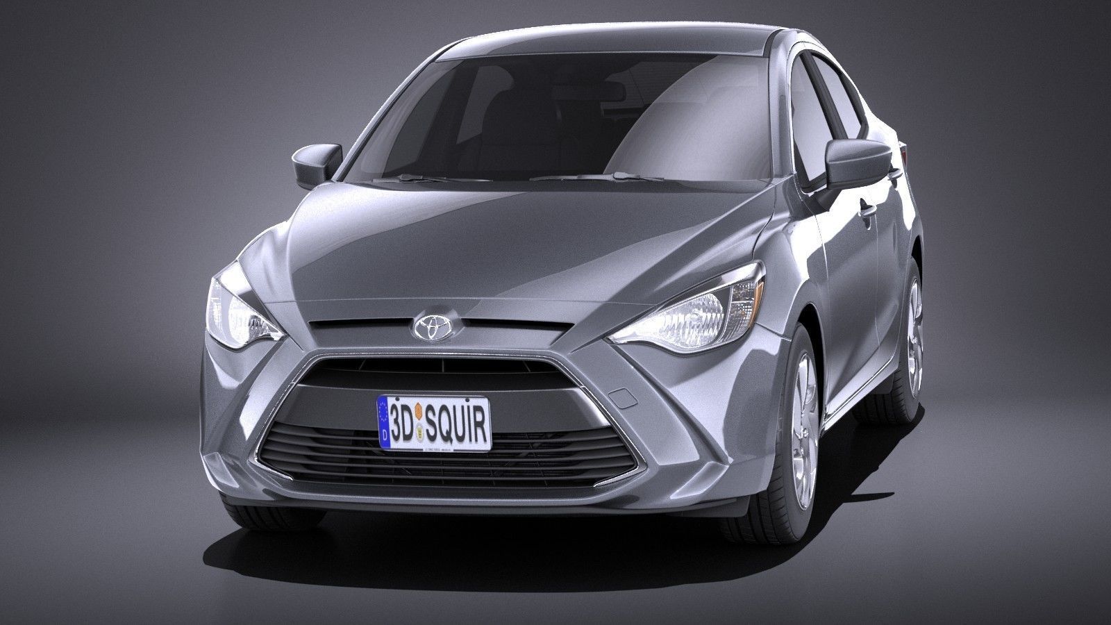 Toyota Yaris sedan 2017 VRAY 3D model_1