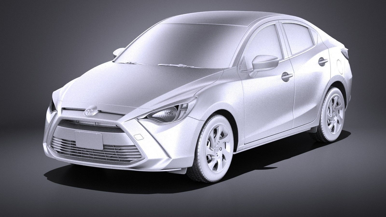 Toyota Yaris sedan 2017 VRAY 3D model_8