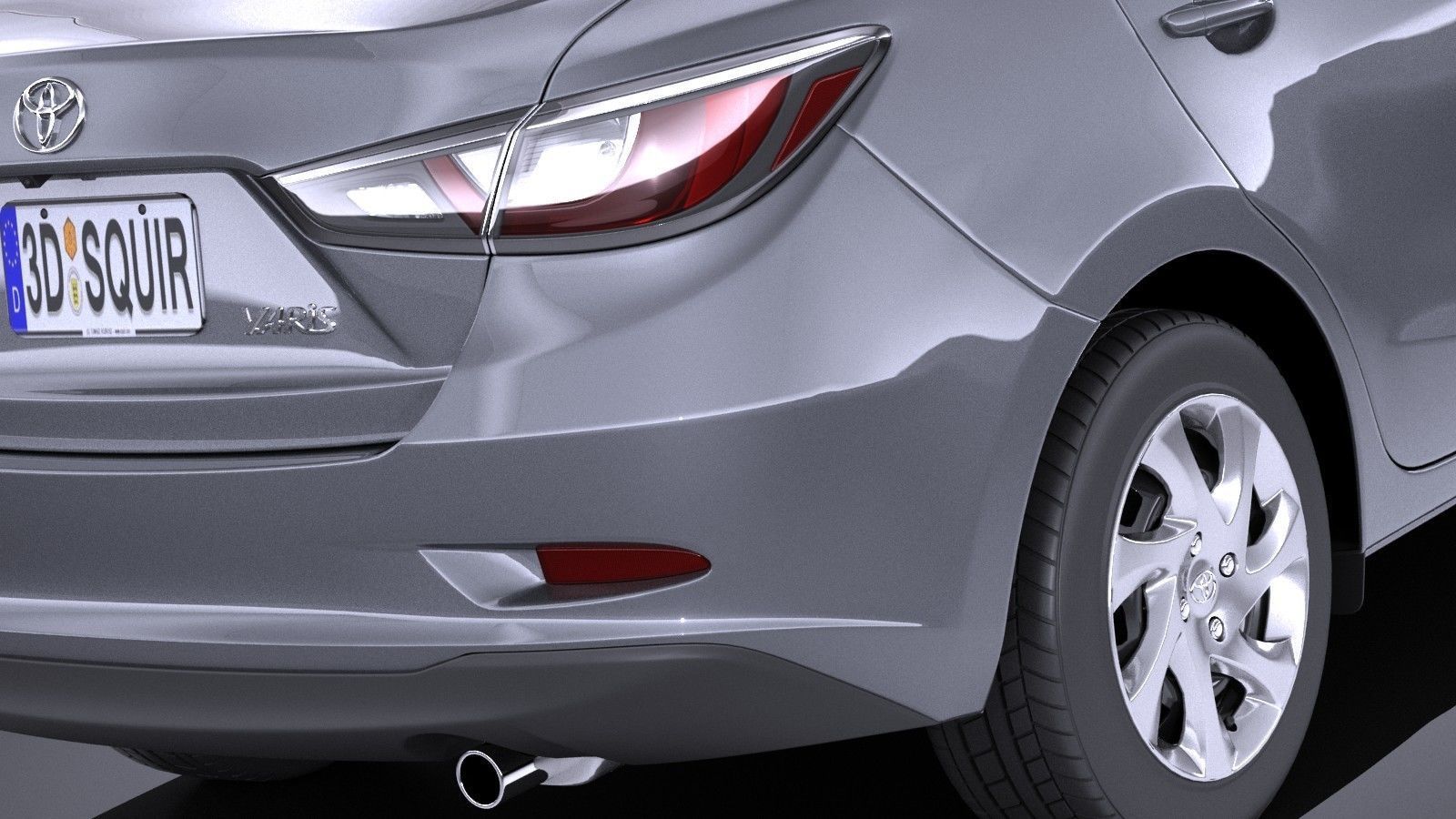 Toyota Yaris sedan 2017 VRAY 3D model_3
