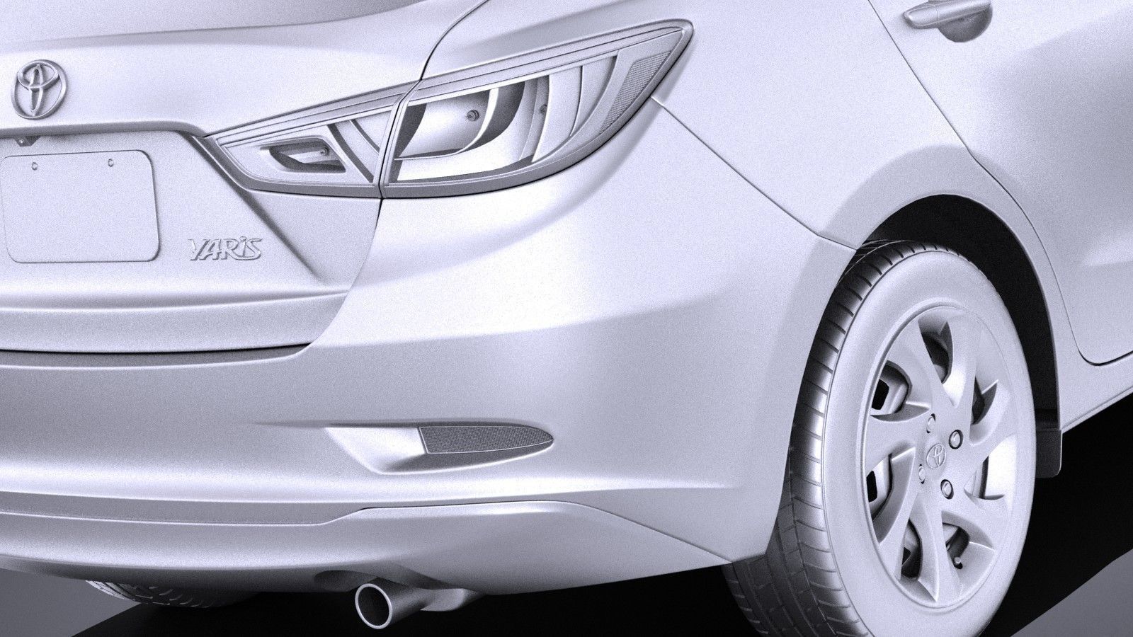Toyota Yaris sedan 2017 VRAY 3D model_10