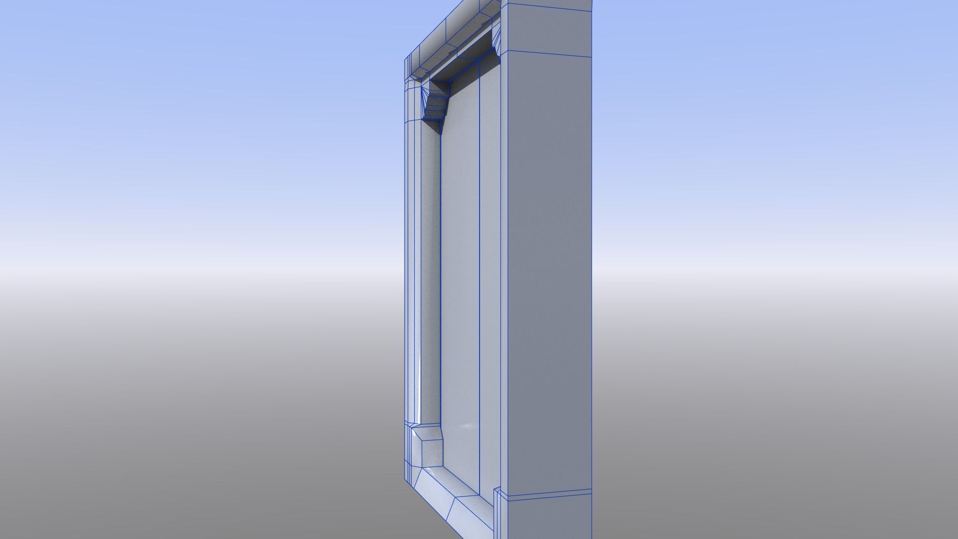 Castle Doors Low-poly 3D model_8