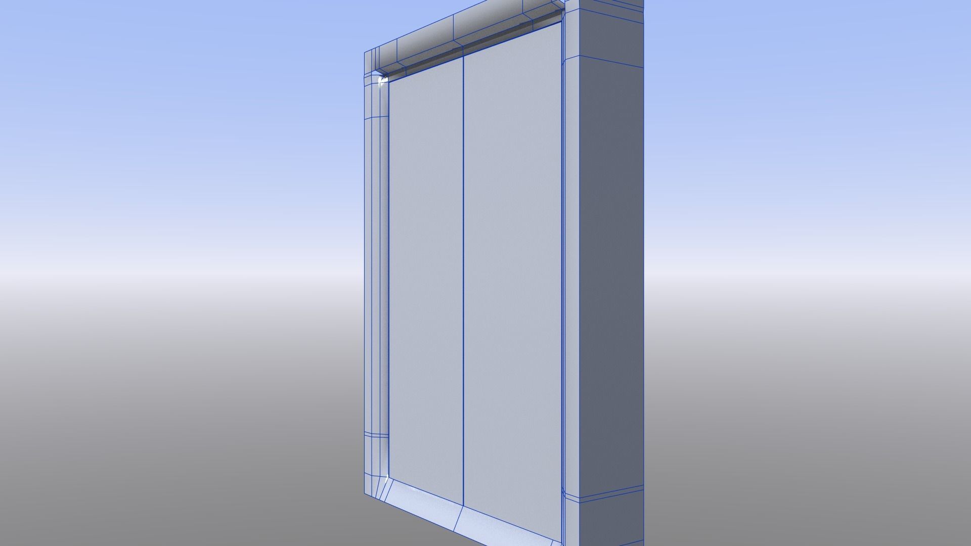 Castle Doors Low-poly 3D model_9