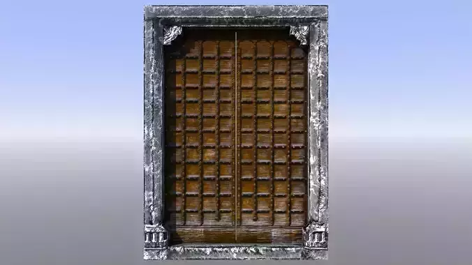Castle Doors Low-poly 3D model
