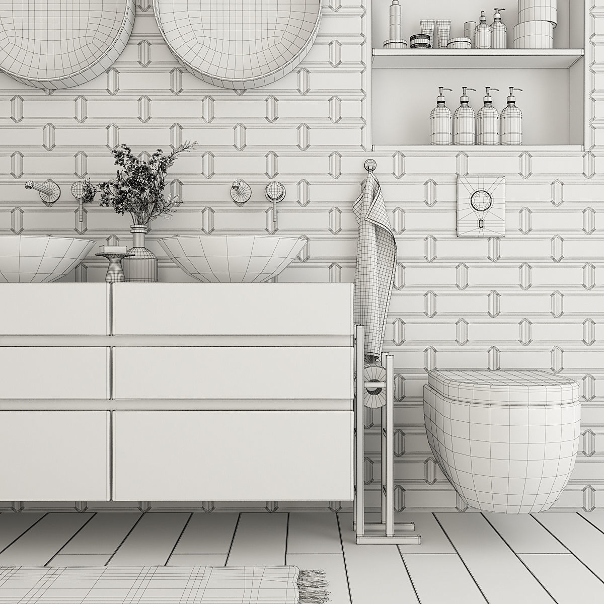 Bathroom Furniture 3D model_11