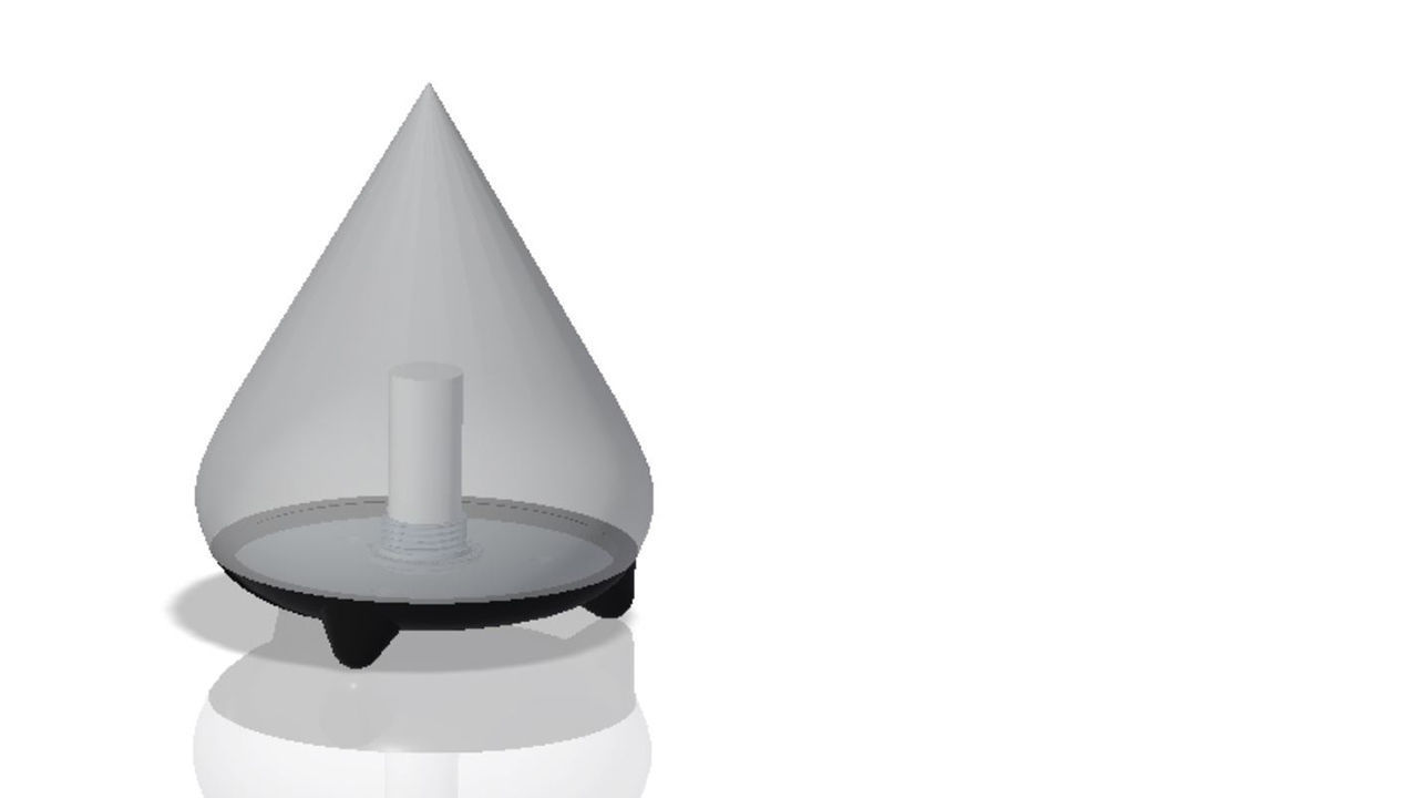 Water Drop - Lamp 3D print model_4
