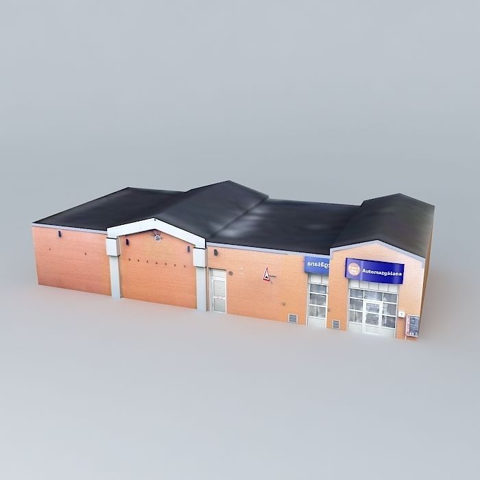 Central building type 5 Statoil Fuel%26Retail, Riga, Latvia Free 3D model_1