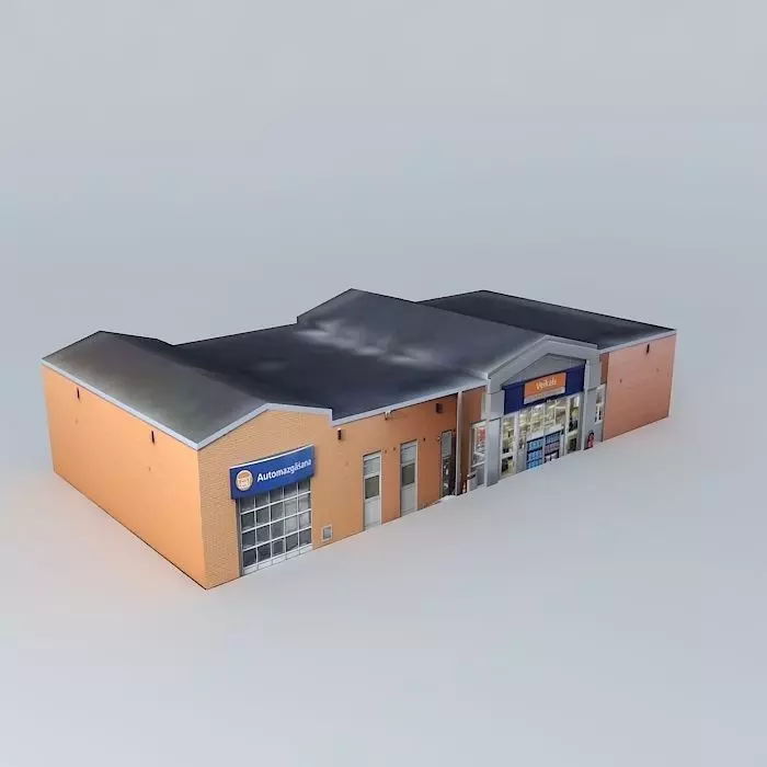 Central building type 5 Statoil Fuel%26Retail, Riga, Latvia Free 3D model_0