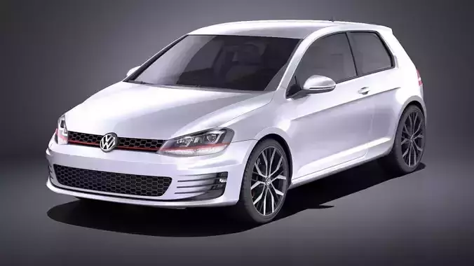 Volkswagen Golf VII GTI 2014 VRAY