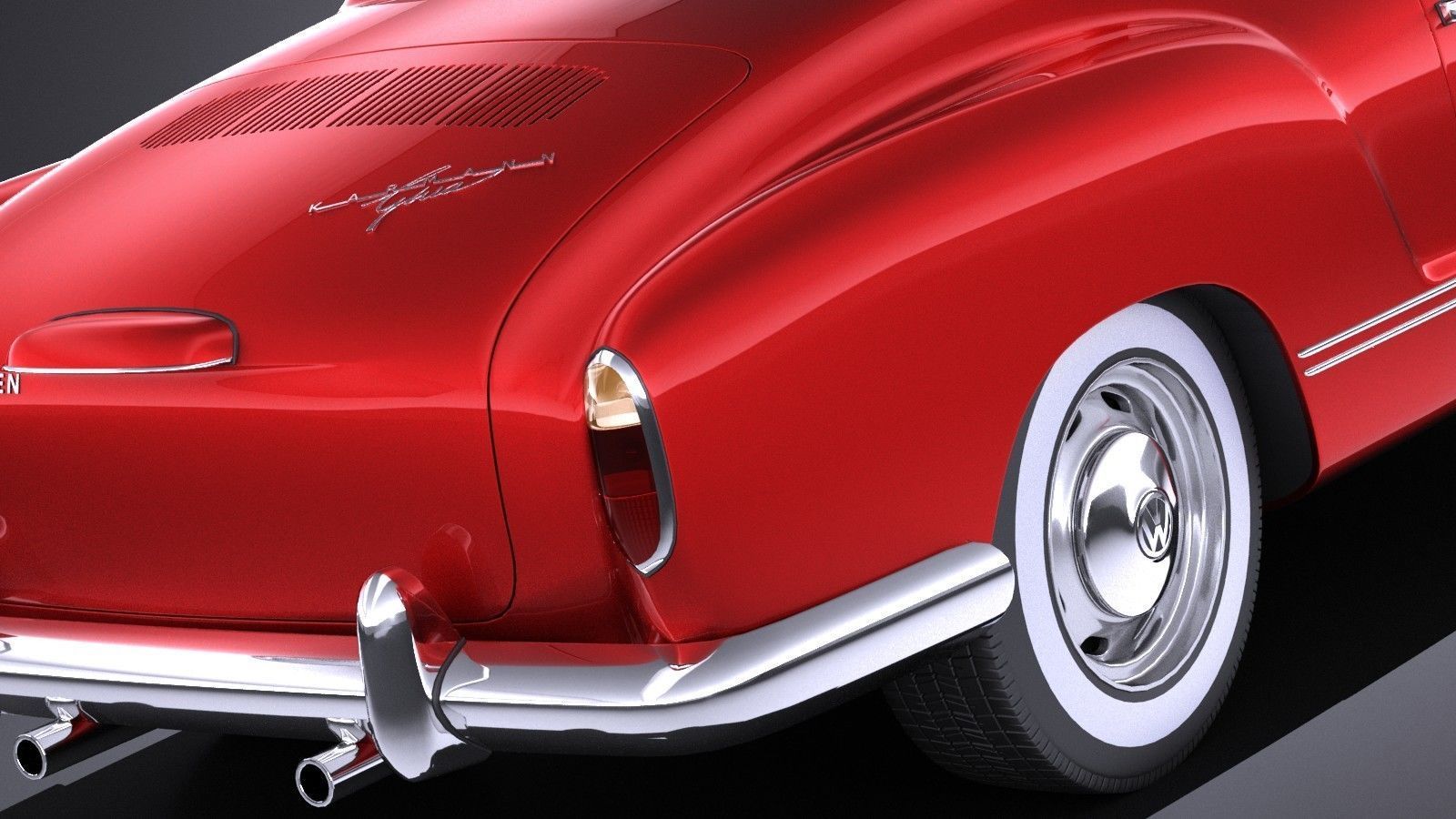 Volkswagen Karmann Ghia Coupe 1955-1974 VRAY 3D model_3