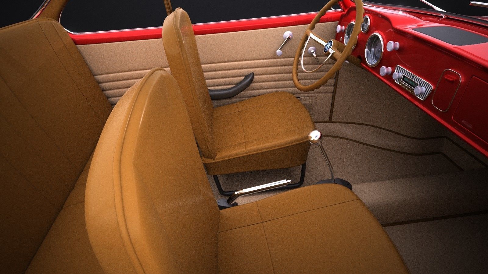 Volkswagen Karmann Ghia Coupe 1955-1974 VRAY 3D model_14