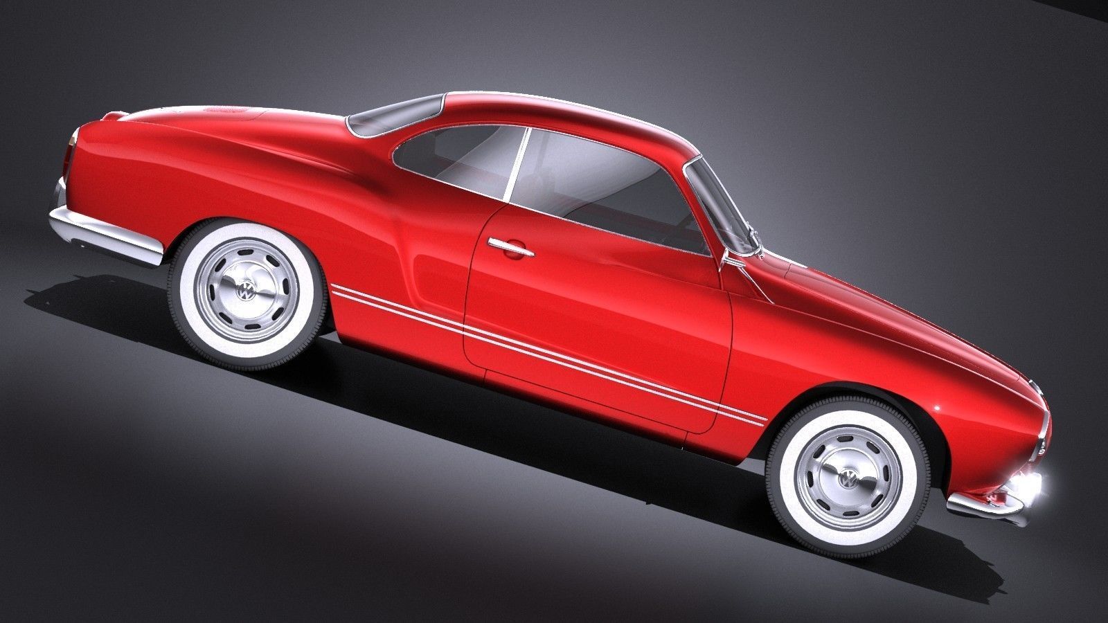Volkswagen Karmann Ghia Coupe 1955-1974 VRAY 3D model_6