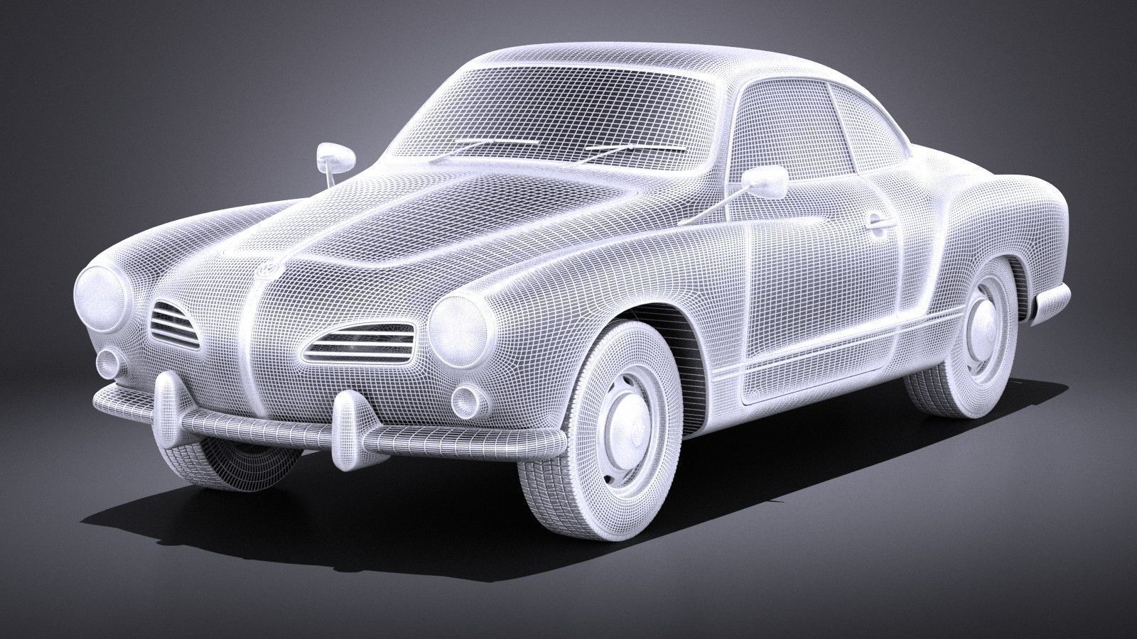Volkswagen Karmann Ghia Coupe 1955-1974 VRAY 3D model_17