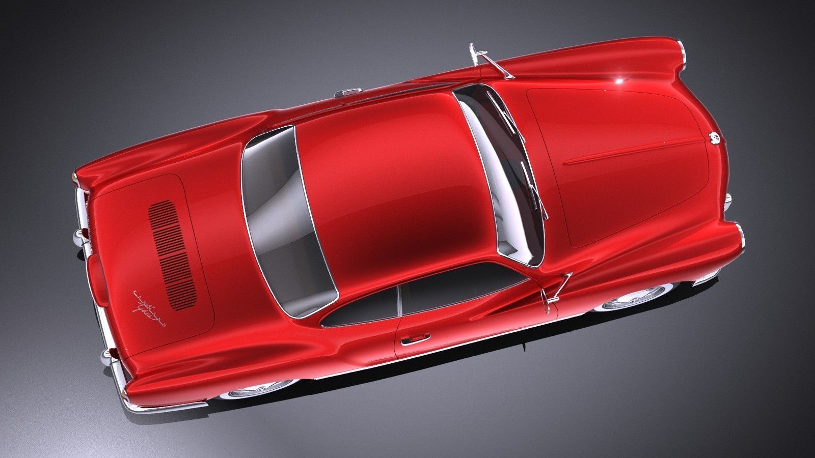 Volkswagen Karmann Ghia Coupe 1955-1974 VRAY 3D model_7