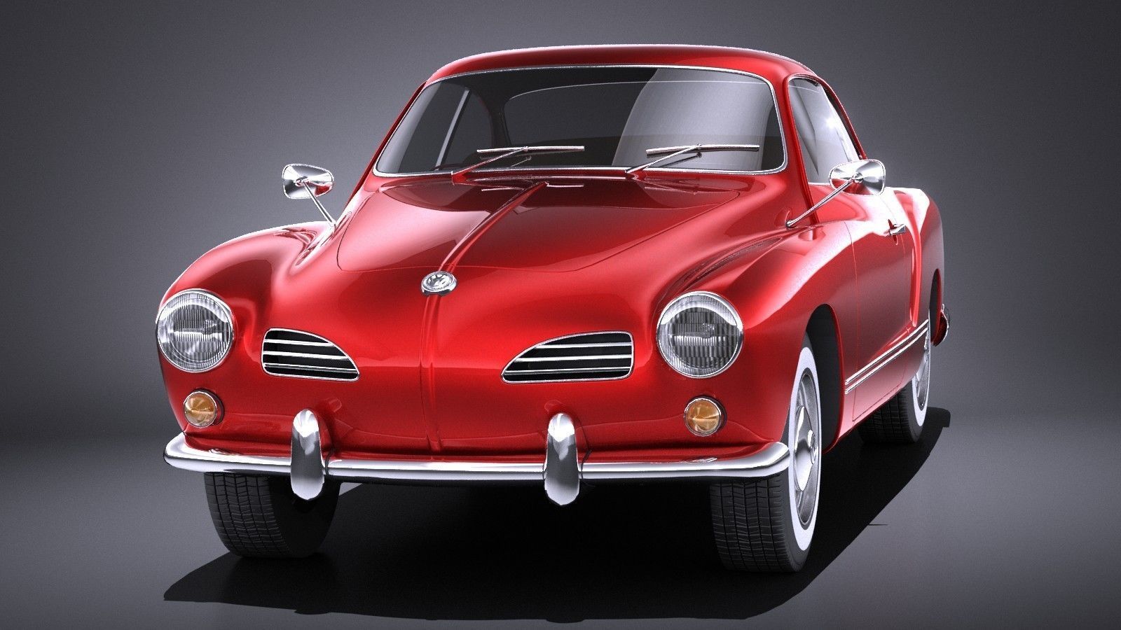 Volkswagen Karmann Ghia Coupe 1955-1974 VRAY 3D model_1