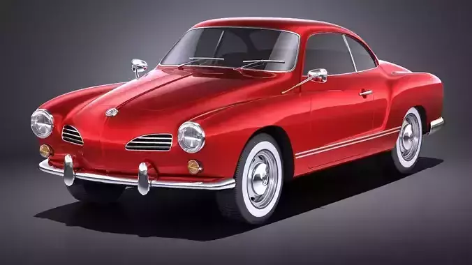 Volkswagen Karmann Ghia Coupe 1955-1974 VRAY 3D model