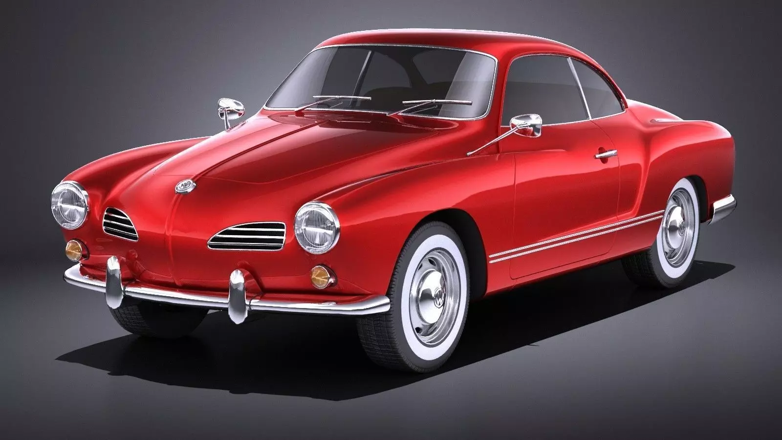 Volkswagen Karmann Ghia Coupe 1955-1974 VRAY 3D model_0
