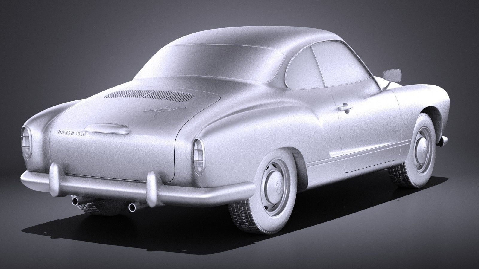 Volkswagen Karmann Ghia Coupe 1955-1974 VRAY 3D model_11