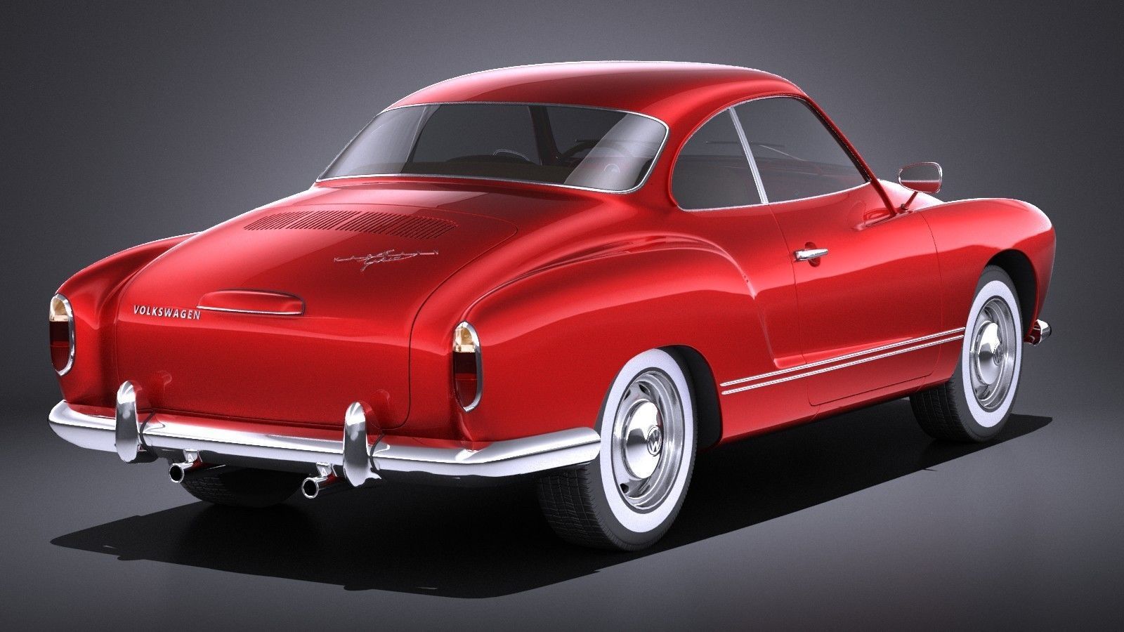 Volkswagen Karmann Ghia Coupe 1955-1974 VRAY 3D model_5