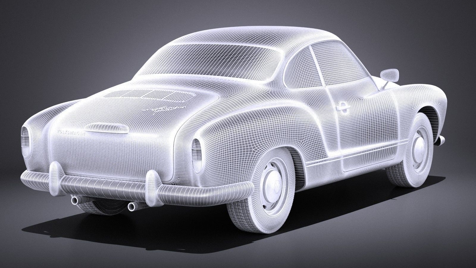 Volkswagen Karmann Ghia Coupe 1955-1974 VRAY 3D model_18