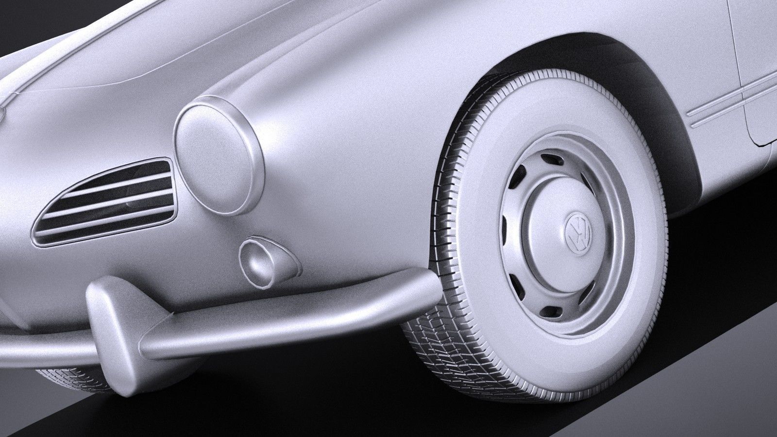 Volkswagen Karmann Ghia Coupe 1955-1974 VRAY 3D model_9