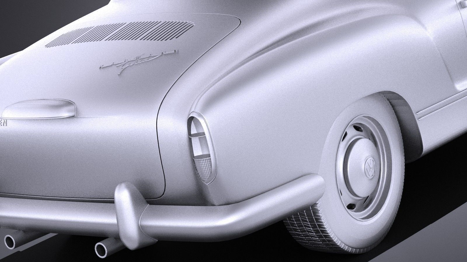 Volkswagen Karmann Ghia Coupe 1955-1974 VRAY 3D model_10