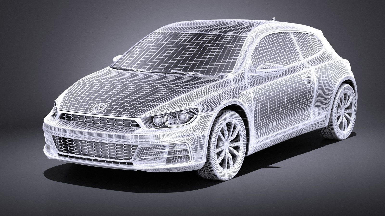 Volkswagen Scirocco 2015 VRAY 3D model_12
