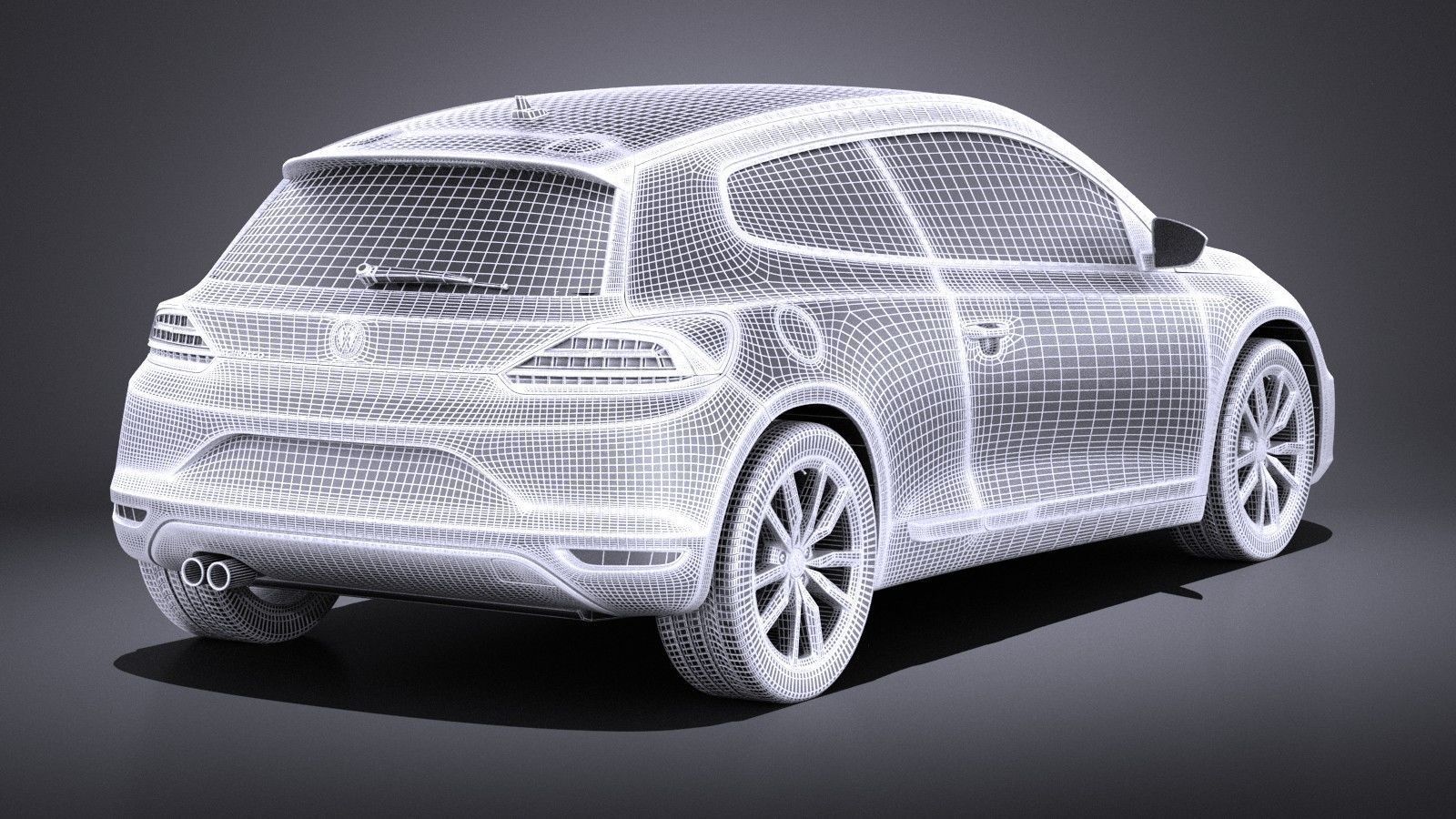Volkswagen Scirocco 2015 VRAY 3D model_13