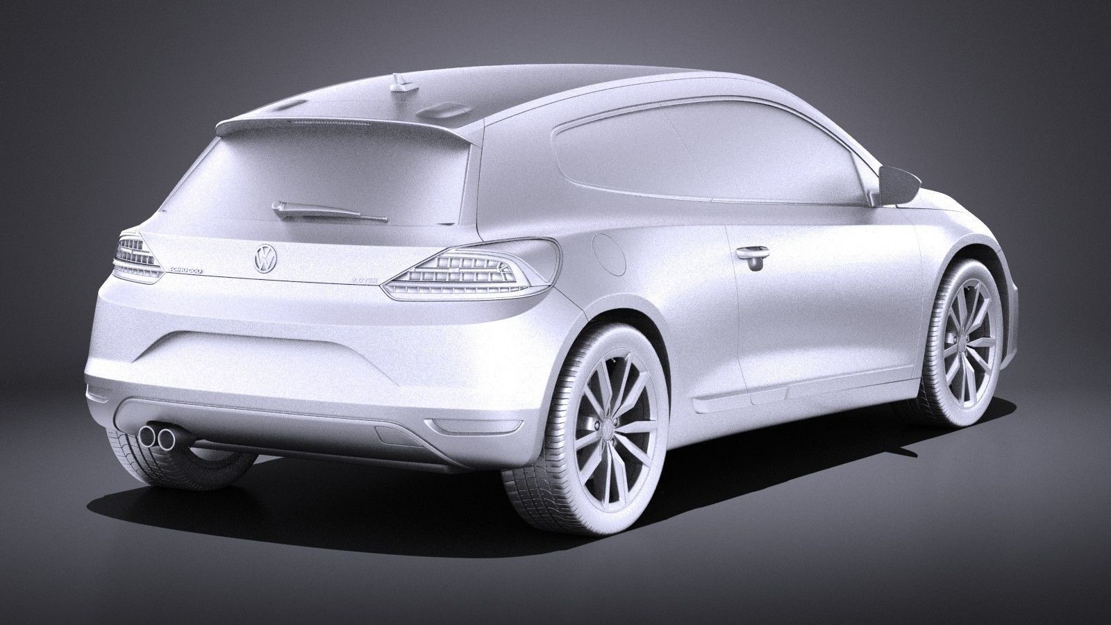 Volkswagen Scirocco 2015 VRAY 3D model_11