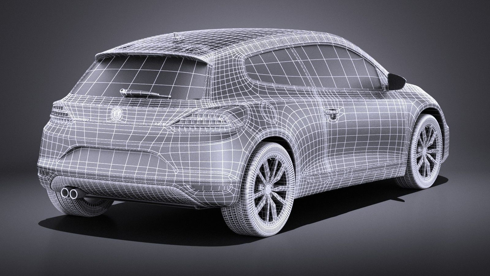 Volkswagen Scirocco 2015 VRAY 3D model_15