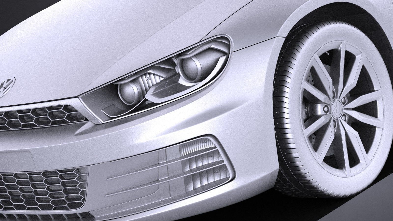 Volkswagen Scirocco 2015 VRAY 3D model_9
