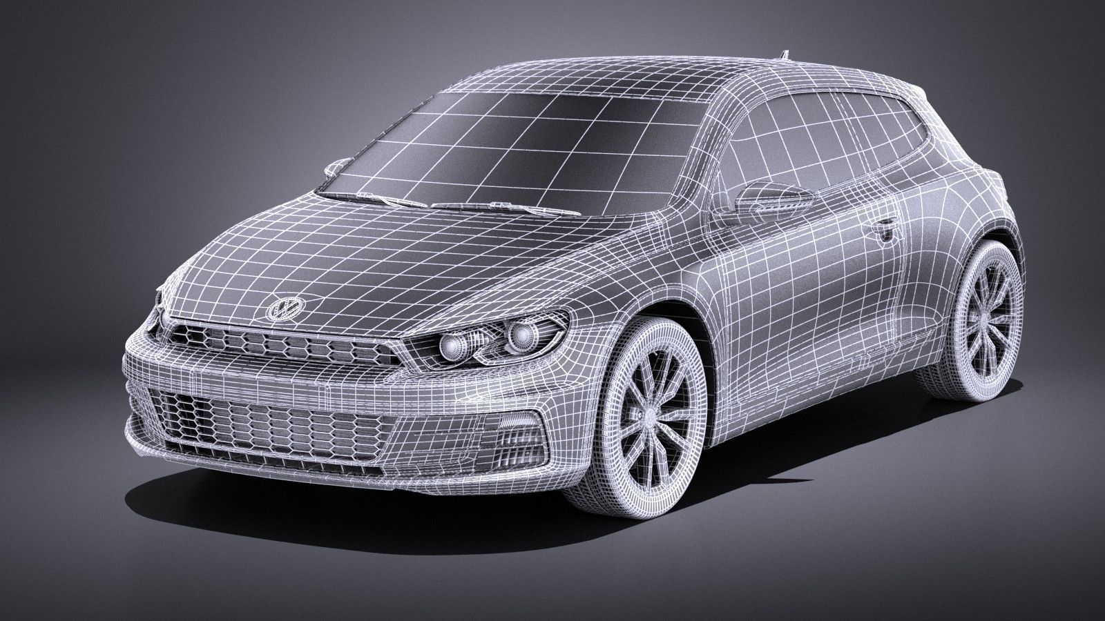 Volkswagen Scirocco 2015 VRAY 3D model_14