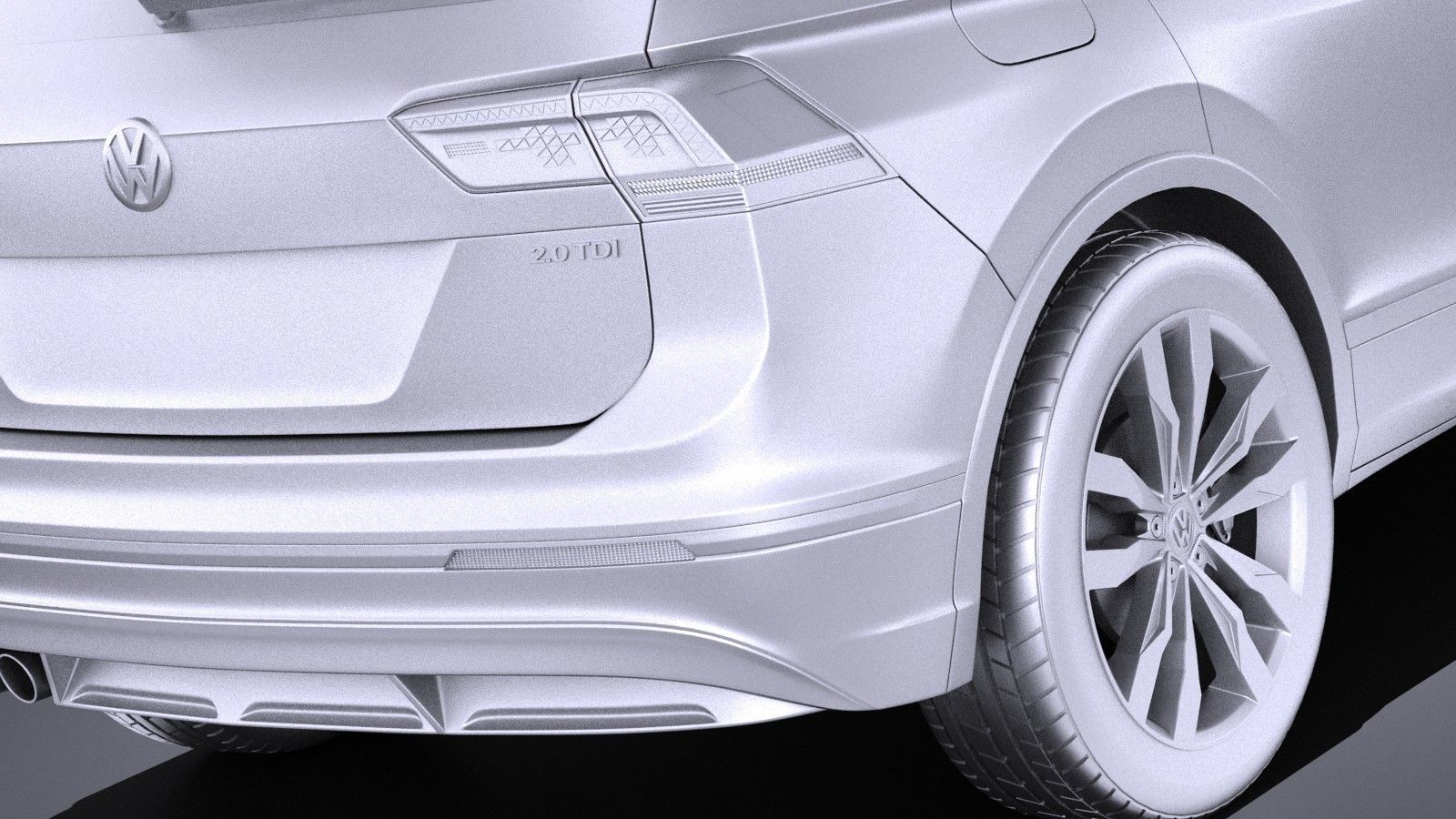 Volkswagen Tiguan 2017 VRAY 3D model_10