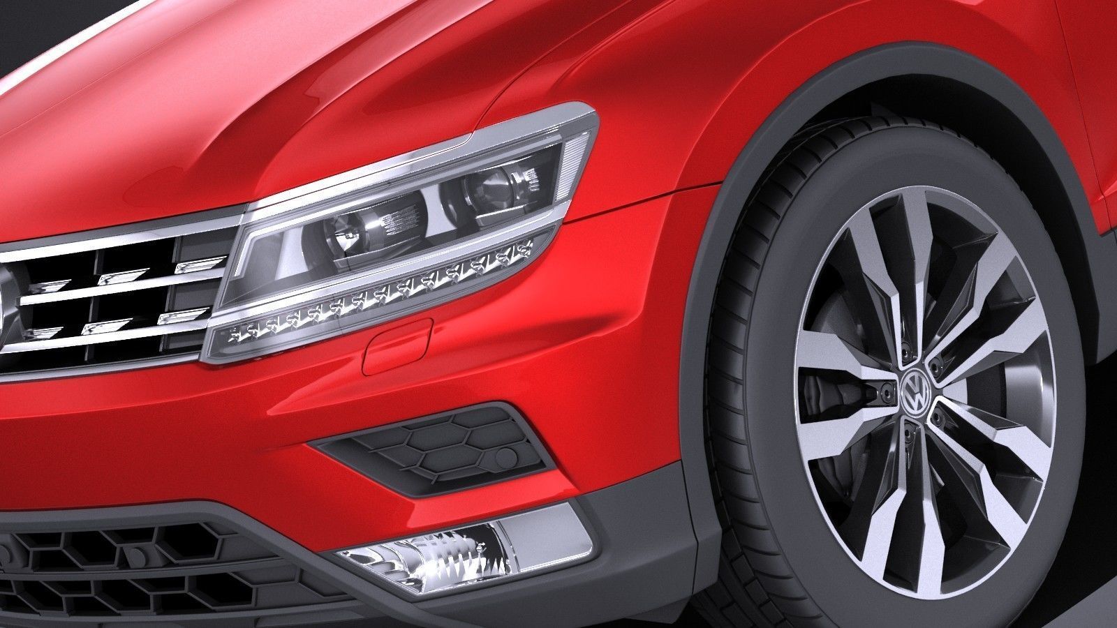 Volkswagen Tiguan 2017 VRAY 3D model_2