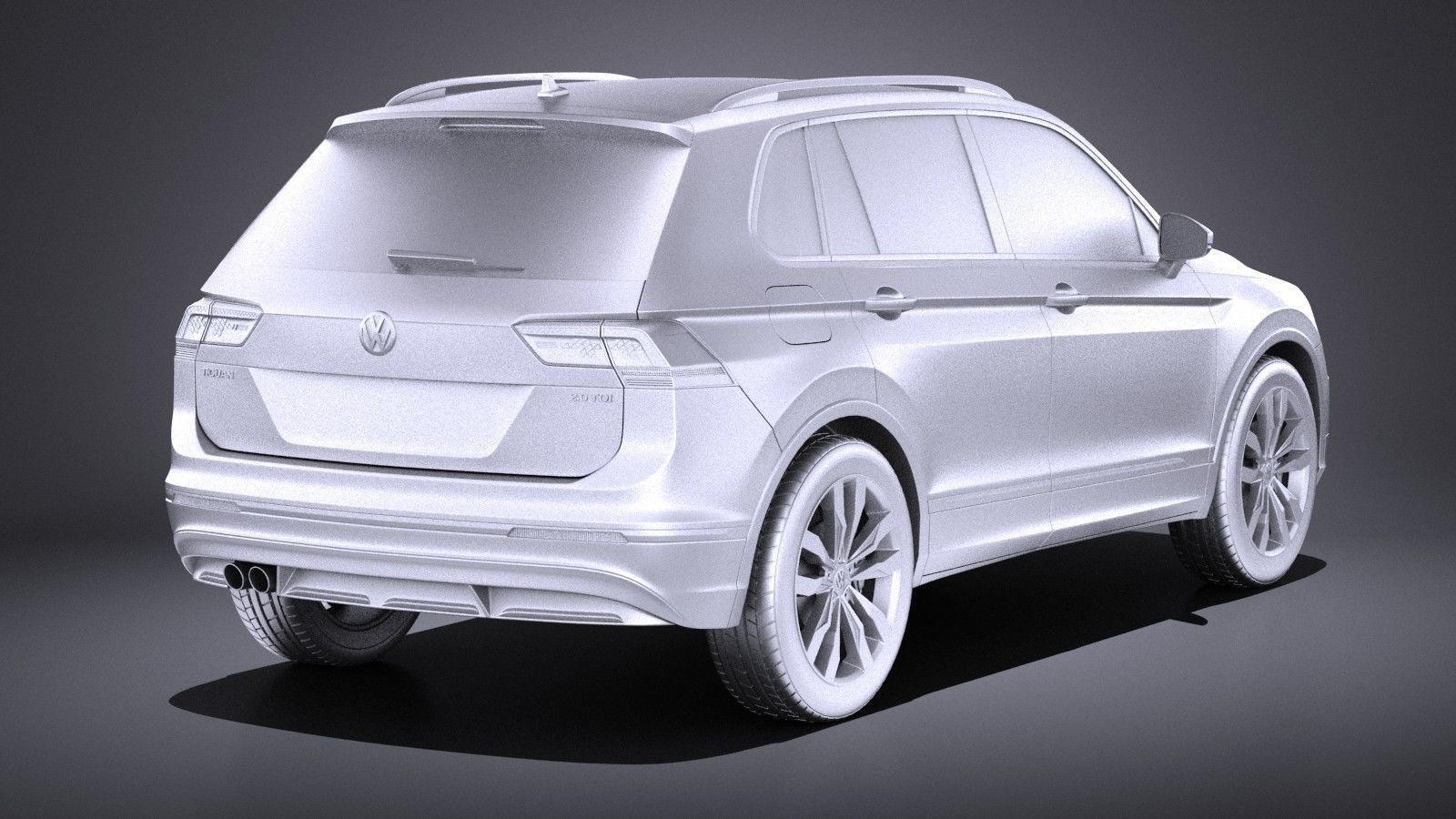Volkswagen Tiguan 2017 VRAY 3D model_11