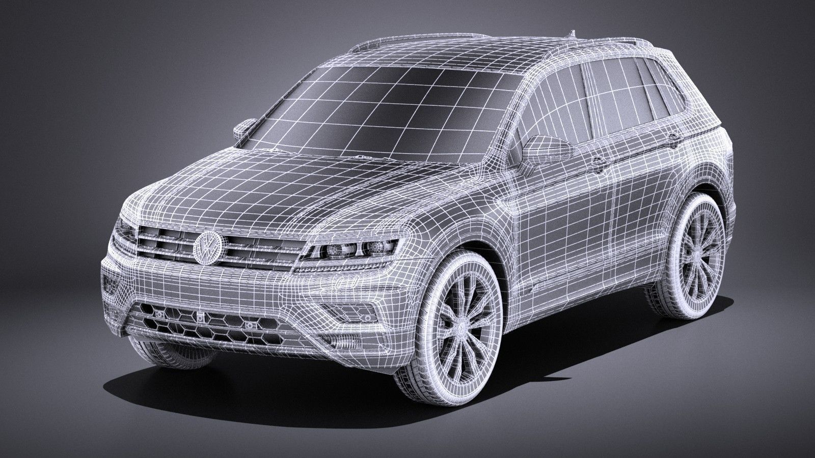 Volkswagen Tiguan 2017 VRAY 3D model_14