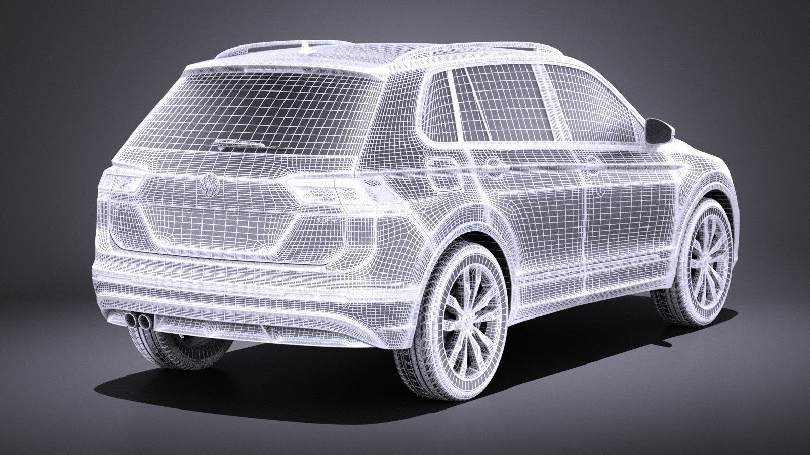 Volkswagen Tiguan 2017 VRAY 3D model_13