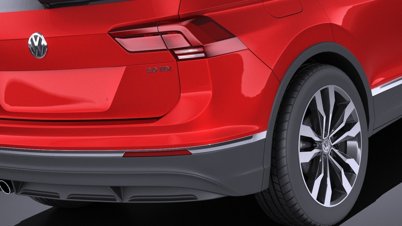 Volkswagen Tiguan 2017 VRAY 3D model_3